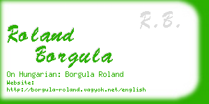 roland borgula business card